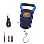 ORIA Digital Fishing Scale with Gripper, Luggage Scales with Hook, Portable Hanging Scale, 110lb/50kg Weight Max, Built-in 38" Tape Measure, Backlit LCD Display, Lb/Oz/Kg Mode, Blue - Image 2