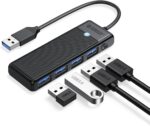 ORICO USB 3.0 Hub, 4-Port USB Hub, Ultra Slim USB Splitter for Laptop for MacBook, Mac Pro, iMac, Surface Pro,XPS, PS5, PC, Flash Drive, Mobile HDD(Black/0.5ft) - Image 2