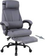 Office Chair, Big and Tall Ergonomic Desk Chairs, Lumbar Support PC Home Office Chair with Adjustable High Back, Flip-up Armrests and Rocking Function Chair Computer Breathable Executive Linens Chair - Image 2