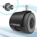 Office Chair Caster Wheels by ATOMDOC, 2" Newly Revolutionary Quadruple Ball Bearing Design,Heavy Duty & Safe Protection for All Floors Including Hardwood, Set of 5 - Image 2