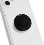 OnTheGrip Cute Solid Macaron Color Round Shape Collapsible Mobile Phone Grip Stand Holder for Smartphone Tablet Cell Phone Accessory (Black) - Image 2