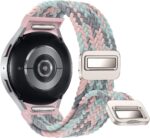 One Click No Gap Braided Bands Compatible with Samsung Galaxy Watch 7 6 4 5 FE Band 40mm 44mm/Galaxy Watch 6 4 Classic 47mm 43mm 42mm 46mm/Watch 5 Pro 45mm, 20mm Elastic Nylon Sport Strap Men Women - Image 2
