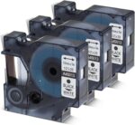 Oozmas Replacement for DYMO 160 Label Maker Refill Label Cassette 1/2 Inch Black on White D1 Label Tape 45013 S0720530 for LabelManager 280 160 360D 420P 450D Refill Cartridge, 3 Pack - Image 2