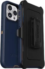 OtterBox iPhone 14 Pro Max (Only) Defender Series Case - Rugged & Durable - Includes Holster Clip Kickstand - Non-Retail Packaging - (Blue Suede Shoes) - Image 2
