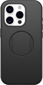 OtterBox iPhone 15 Pro (Only) OtterGrip Symmetry Series Case - Black, Built-in Grip, Sleek case, Snaps to MagSafe, Raised Edges Protect Camera & Screen - Image 2