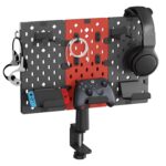 PEGZONE Modular Headphone and Controller Holder for Game, Clamp-on Pegboard, Rotatable Controller Stand with Cable Hooks, Gaming Accessory for Xbox PS5 PS4 Nintendo Switch, 3Pcs Pegboard, Red - Image 2