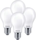 PHILIPS LED Flicker-Free Frosted Dimmable A19 Light Bulb - EyeComfort Technology - 800 Lumen - Soft White (2700K) – 8.8W=60W - E26 Base - Ultra Definition Old Version - Indoor - 4-Pack - Image 2