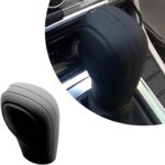 Pack-2 Car Shift Knob Protective Cover, Silicone Tightly Wrapped Anti-Slip and Dust-Proof Decoration, Side Opening Design Gear Lever Cover, Universal for Automatic Transmission Cars (Black) - Image 2