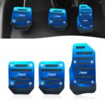 Pack of 3 Manual Gearbox Gas Pedal Brake Pedal Cover, Anti-rubbing Car Clutch Pedal Kits, Auto Replacement Accessories, Universal for Most Cars (Blue) - Image 2