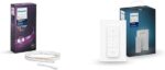 Philips Hue Bluetooth Smart Lightstrip Plus 1m/3ft Extension, White & Smart Dimmer Switch with Remote, Turns Hue Lights On, Off, Dims or Brightens, Toggles Between Scenes, Hue Bridge Required, 1-Pack - Image 2