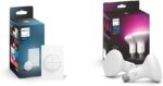Philips Hue Wall Tap Dial Light Switch + Philips Hue White & Color Ambiance BR30 LED Smart Bulbs (2 Bulbs) - Image 2