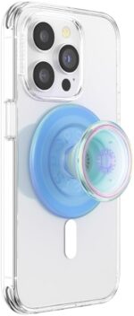 PopSockets Plant-Based Round Phone Grip Compatible with MagSafe, Adapter Ring Included, Phone Holder, Eco-Friendly, Wireless Charging Compatible - Blue - Image 2