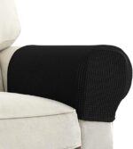 Premium Polyester Sofa Arm Cover, Scratch Resistant Protector Covers,Elastic Armrest Covers for Square/Curved/Sloping Couch Armrests, 2Pcs - Image 2