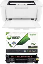 RT M110we Wireless Monochrome Laser Check Printer Bundle with 1 Modified 141A MICR Ink Toner Cartridge for Printing Business and Personal Checks (2 Items) - Image 2
