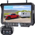 RV Backup Camera Wireless 7-inch for Furrion: Touchkey 4-Channel with Recording 1080P HD RV Rear View Camera Night Vision Waterproof Easy Install for Trailers, Boats, Fifth Wheels - Image 2