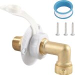 RV City Water Inlet with Check Valve – RV Water Inlet Connection, RV Water Fill Inlet with 3/4" NH Female to 1/2" NPT Male, Ideal for RV, Travel Trailers, Camping, and Boats in White (with Hose Elbow) - Image 2
