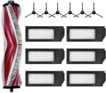 Robot Vacuum Replacement Parts Fit For Yeedi C12 Pro Plus, Replacement Accessories kit Fit For Yeedi C12 Plus(13PC- BRUSH ROLL& SWEEP& FILTER) - Image 2