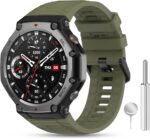 Rugged Military Silicone Band Compatible with Amazfit T-Rex 3, Soft Breathable Straps Wristbands Bracelet Replacement for T-Rex 3 Band Men Women - Image 2