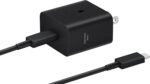 SAMSUNG 45W Wall Charger Power Adapter with Cable Included, Super Fast Charging for Galaxy Phones, Tablets and USB Type C Devices, Low Standby Power Consumption, EP-T4511XBEGUS, Black - Image 2