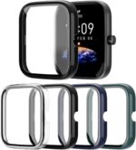 Screen Protector for Amazfit Bip 3/Bip 3 Pro Smartwatch, 4-Pack Hard PC Bumper Full Face Cover Protective Case Accessories for Amazfit Bip 3/Bip 3 Pro Men Women - Image 2