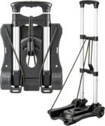 Small Folding Hand Truck Dolly with 2 Wheels, Lightweight Aluminum Foldable Luggage Cart, Collapsible Cart Portable Dolly for Airport Travel Moving Use - Image 2