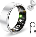 Smart Ring Health Tracker, Sleep&Exercise Monitor Heart Rate,Blood Oxygen,Fitness Trackers for Man&Women -Long Lasting Batteries,Waterproof Sleep Tracking Wearable (Silver, 12) - Image 2