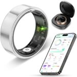 Smart Ring Health Tracker for Men Women with Charging case - IP68 Waterproof Fitness Ring with Sleep Tracker/Heart Rate/Blood Oxygen/Steps/Distance/Calories,Air Gestures,No Subscription - Image 2