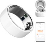 Smart Ring Health Tracker with Free Subscription, Fitness Sleep Heart Rate Blood Oxygen Tracking Ring with Charging Case,Great Gift for Women & Men,Silver - Image 2