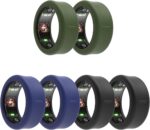 Smart Ring Protector Case Compatible with Samsung Galaxy/Oura Ring Gen 3 / RingConn, Thin Soft Silicone Smart Ring Cover Working Out Accessories Men Women (2green+2deepblue+2black-M) - Image 2