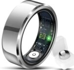 Smart Ring for Men & Women, Wellness & Fitness Tracker with Sleep/Step/Heart Rate/Blood Oxygen/Calorie Counter, IP68 Waterproof Wearable Ring for iOS Android Silver #11 - Image 2