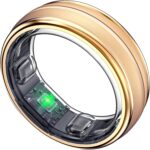 Smart Ring for Women Men - Fitness Ring with Sleep & Step Tracker | Waterproof Health Ring with Heart Rate Monitor, Compatible with iOS & Android, No App Subscription (Gold, 8) - Image 2