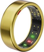 Smart Ring for Women Men- Sleep/Fitness/Stress/Heart Rate Tracker- Menstrual Records - 7 Days Battery Life - Wireless Charging - No APP Subscription - iOS & Android Compatible (Gold, Size 9) - Image 2