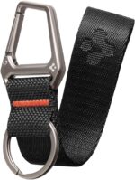 Spigen Life Carabiner Lanyard Keychain Strap for Keys ID Badge Wallet Holder and Everyday Carry Items Wrist Keychain Ring Carabiner - Black - Image 2