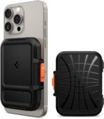 Spigen Lock Fit (MagFit) Magnetic Wallet Hardshell Heavy Duty Hard Case Card Holder up to 6 Cards Designed for MagSafe Compatible with iPhone 16/15/14/13/12 - Black - Image 2