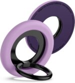 Spigen Nano Pop Magnetic Phone Grip Adjustable Holder Ring Kickstand Designed for MagSafe Compatible with iPhone 16/15/14/13/12 Series & MagSafe-Cases - Grape Purple - Image 2