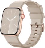 Sport Band Compatible with Apple Watch 49mm 46mm 45mm 44mm 42mm for Men Women, Soft Silicone Breathable Wristband Replacement Strap for iWatch Ultra 2 SE Series 10 9 8 7 6 5 4 3 2 1 - Image 2