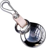 Stainless Steel Keychain Vegetable Tanned Leather for Apple Airtags Metal Alloy case Shockproof Anti-Scratch Lost Luggage Cat Dog Pets car Key Holder Carabiner Finders GPS Item Tracker EDC - Image 2