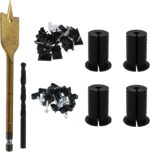 Starlink Cable Routing Kit, 4 Pcs Starlink Ethernet Cable Grommets Accessories with 3/4" Spade Drill Bit, Wall Wire Clips Pass Through Cables Mounting Kit for Wire Organizer(Black) - Image 2