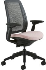 Steelcase Series 2 Office Chair - Ergonomic Work Chair with Wheels for Carpet - with Back Support, Weight-Activated Adjustment & Arm Support - Adjustable Rolling Chairs for Desk - Pink Lemonade - Image 2