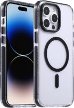Strong Magnetic Clear for iPhone 14 Pro Case [10Ft Military-Grade Protection] Compatible with MagSafe Shockproof Slim Thin Cover 6.1 inch Clear Black - Image 2