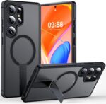 TOCOL Magnetic for Samsung Galaxy S25 Ultra Case, Kickstand with Upgraded Full Camera Protection, Compatible with Magsafe, Drop Protection Slime Cover for Samsung Galaxy S25 Ultra 6.9-Inch (Black) - Image 2
