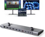 TobenONE MacBook Docking Station Dual 4K@60Hz Monitor, 16-in-2 USB C Docking Station Stand with 2.5Gbps Ethernet,100W GaN Power Supply, 2 HDMI&DP, 5 USB Ports - Image 2