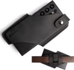 Topstache Leather Phone Holster with Magnetic Closure, Belt Clip Loop Case for iPhone & Samsung, Black, Medium - Image 2
