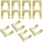 UGSHY 12 PCS Automobile Oil Pipe Clip Kit, Gear Cable and Handbrake Cable Fixing Clip, Brake Hose Bracket U-shaped Metal Anti-rust Bracket, Universal for Most Car Motorcycle Repair Accessories (Gold) - Image 2