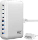 USB C Charger, 200W 8-Port USB C Charging Station Hub, GaN Fast Charger, Compatible with MacBook Pro/Air/Google Pixel/iPhone 15/14/13/Galaxy S24/S23/S22/Smartphones/Laptops/Tablets - Image 2