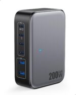 USB C Charger 200W USB Charging Block,6 Ports GaN IV Foldable Wall Charger Outlet Plug,QC4.0 Fast Charging Station Hub,PD 65W Laptop Adapter for MacBook Pro/Air,Dell,iPhone 16/15,Galaxy,Steam Deck - Image 2