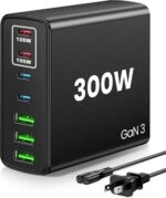 USB C Fast Charger Block 300W: 7 Port USB Charging Station Hub Brick - Dual PPS PD 100W Laptop Wall Charger Power Adapter for MacBook Pro DELL HP Surface iPad iPhone Samsung Galaxy Android - Image 2
