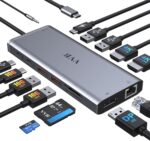 USB C Laptop Docking Station Dual Monitor HDMI for Dell/Lenovo/HP Laptop 14 in 1 USB C Hub Multiport Adapter Dongle Dock USB C to 2 HDMI 4K+DisplayPort+Ethernet+4USB+2USB C+100W PD Charger+SD/TF+Audio - Image 2