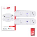 UltraPro Smart Plug WiFi Outlet, Smart Home, Smart Switch, Dual Smart Outlet, Works with Alexa, Echo & Google Home, No Hub Required, App Controlled, ETL Certified, Alexa Plug, 2 Pack, 51403 - Image 2