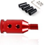 Universal Aluminum Alloy Shifter Knob Adapter, Non Threaded Shifter, Suitable for Most Cars, Trucks, SUVs (Red, 2.16in x 0.82in) - Image 2